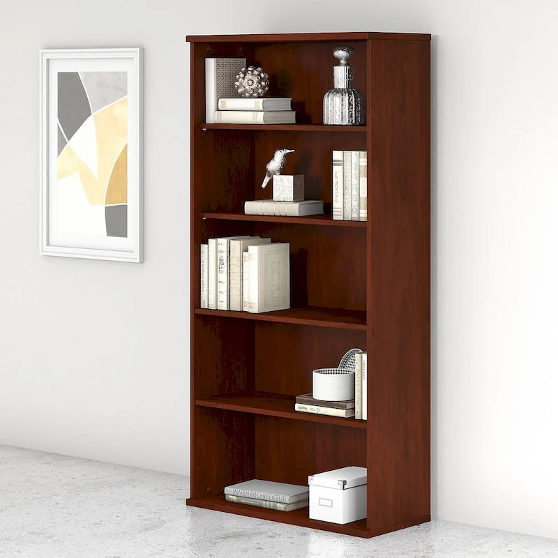 Studio C Tall 5 Shelf Bookcase Bookshelf Organizer by Bush Furniture