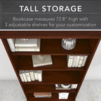 Studio C Tall 5 Shelf Bookcase Bookshelf Organizer by Bush Furniture