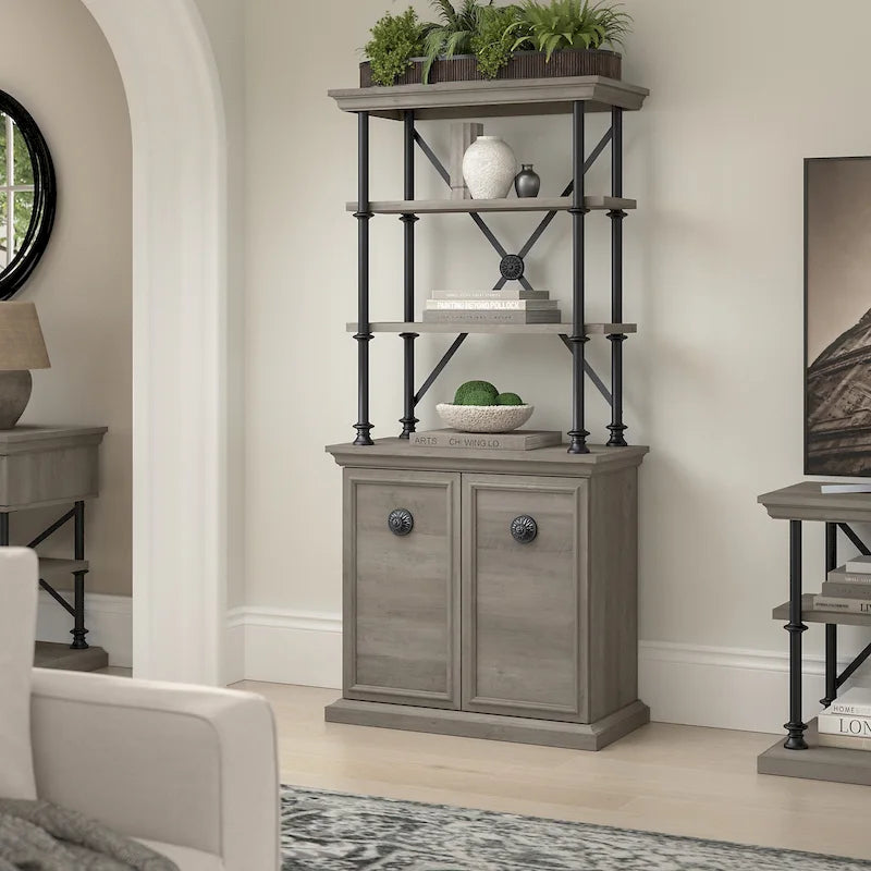 Coliseum Designer Bookcase with Doors by Bush Furniture