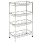 SAFAVIEH Storage Miljana 4-Tier Chrome Wire Mini Rack - 17.7 x 9.8 x 31.5 - 18Wx10Dx31H