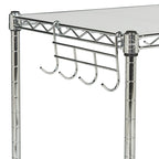 SAFAVIEH Storage Jeryl 2-Tier Chrome Wire Microwave Rack - 19.7 x 11.8 x 23.6 - 20Wx12Dx24H