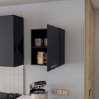Black Hi Wall Cabinet with 1 Door