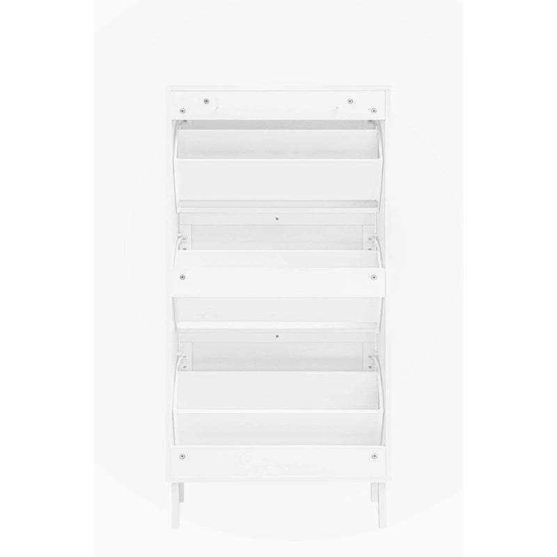 Rattan 3 Door Shoe Rack