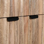 Latimer Mid-Century Modern Handcrafted Mango Wood 2 Drawer Cabinet with 2 Doors by Christopher Knight Home