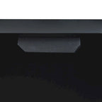 Modern 4-door Sideboard with Convex Pattern Doors and 2 Silver Handle for Living Room, Dining Room, Kitchen (Black)