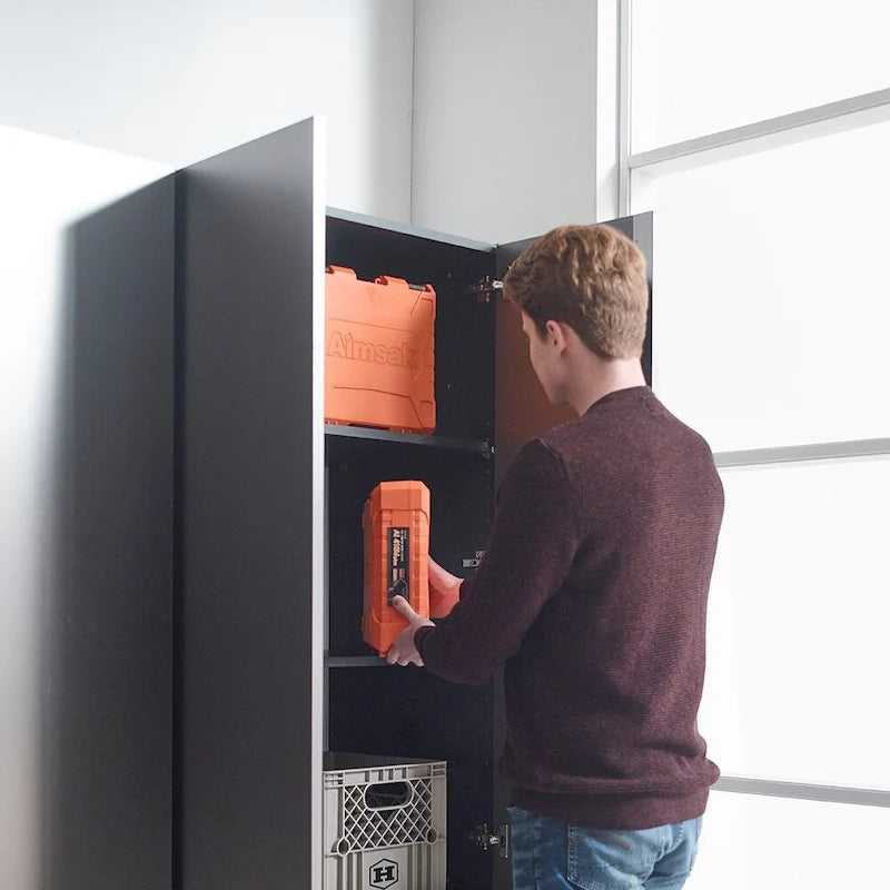 Nova Series Wood Utility Storage Garage Cabinet in Metallic Gray / Nova Series Wall Mounted Wood Utility Storage Garage Cabinet