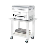Industrial Mobile Printer Cart Holder with Lockable Wheels