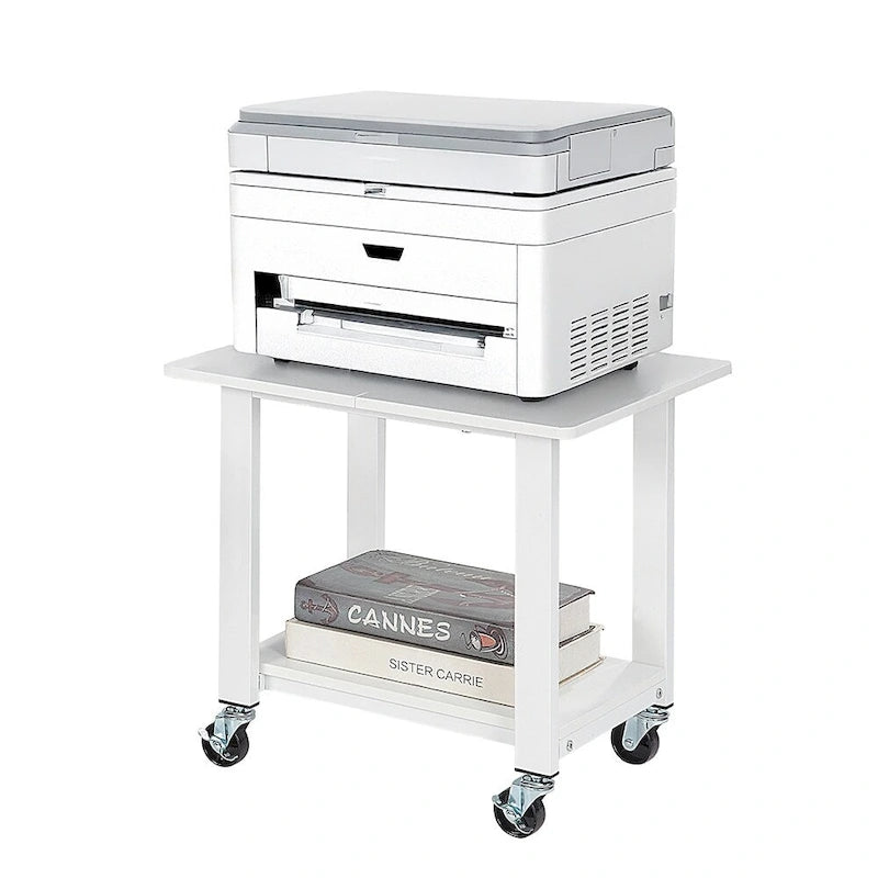 Industrial Mobile Printer Cart Holder with Lockable Wheels