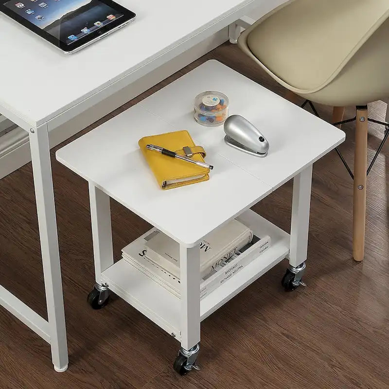 Industrial Mobile Printer Cart Holder with Lockable Wheels