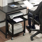 Industrial Mobile Printer Cart Holder with Lockable Wheels