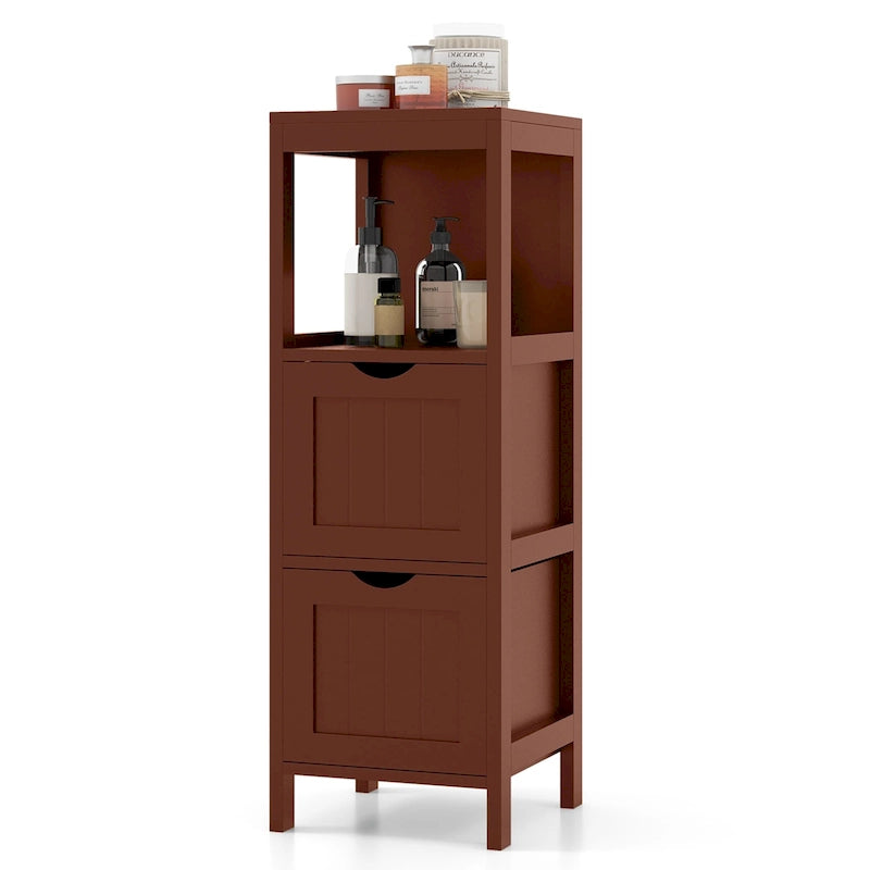 Costway Bathroom Floor Cabinet Freestanding Side Storage Organizer - See Details