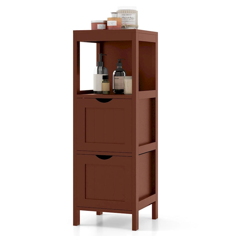 Costway Bathroom Floor Cabinet Freestanding Side Storage Organizer - See Details
