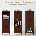 Costway Bathroom Floor Cabinet Freestanding Side Storage Organizer - See Details