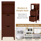 Costway Bathroom Floor Cabinet Freestanding Side Storage Organizer - See Details