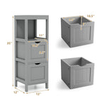 Costway Bathroom Floor Cabinet Freestanding Side Storage Organizer - See Details
