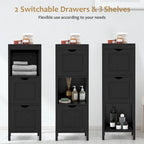 Costway Bathroom Floor Cabinet Freestanding Side Storage Organizer - See Details