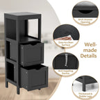 Costway Bathroom Floor Cabinet Freestanding Side Storage Organizer - See Details
