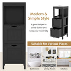 Costway Bathroom Floor Cabinet Freestanding Side Storage Organizer - See Details