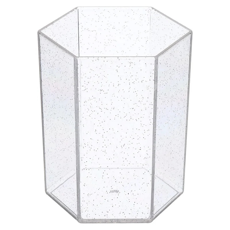 Acrylic Pencil Holder, Makeup Brush Holder Hexagon Desktop Organizer
