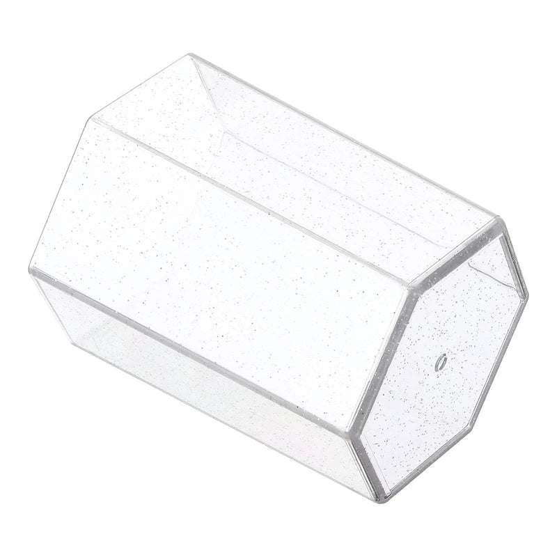 Acrylic Pencil Holder, Makeup Brush Holder Hexagon Desktop Organizer