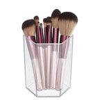 Acrylic Pencil Holder, Makeup Brush Holder Hexagon Desktop Organizer