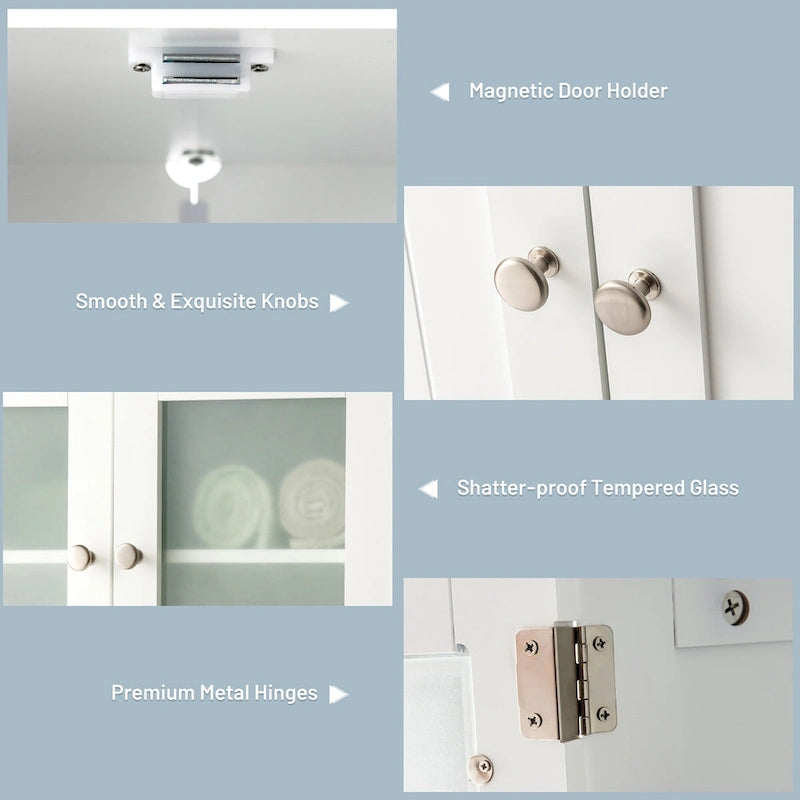 Costway Bathroom Floor Storage Cabinet Kitchen Cupboard - See Details