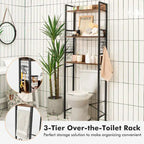 Costway 3-Tier Over-The-Toilet Storage Rack Bathroom Organizer Space - See Details