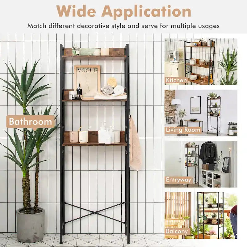 Costway 3-Tier Over-The-Toilet Storage Rack Bathroom Organizer Space - See Details