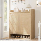 Rattan Shoe Cabinet with 2 Doors