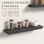 24 Inch Floating Shelves Set of 2 6 Inch Deep Wood Wall Shelves for Bathroom Kitchen Living Room Bedroom