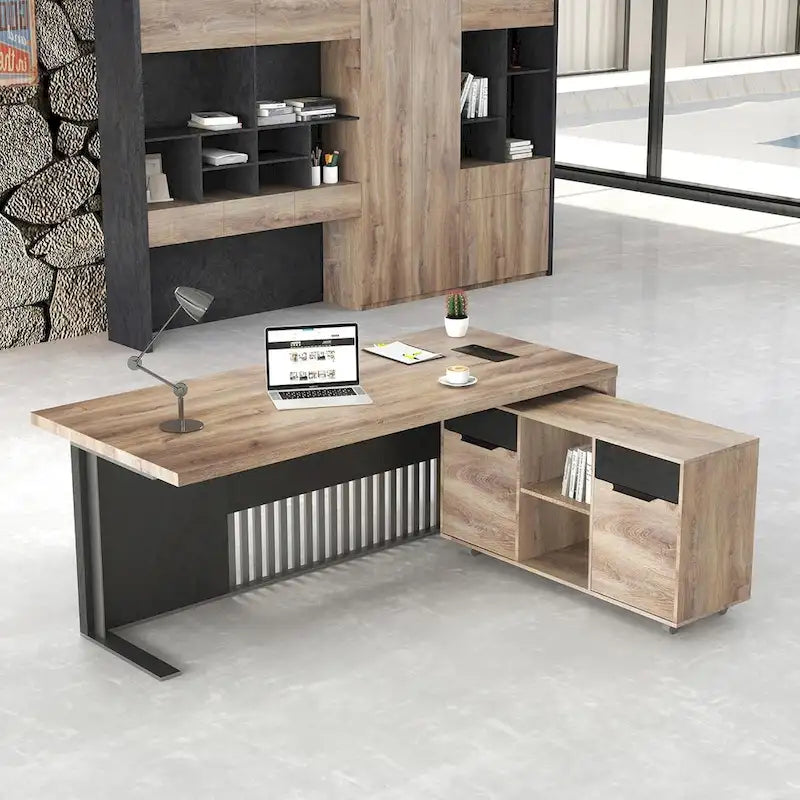 WESOME 47 Large Mobile Lateral Filing Cabinet with Wheels Printer Stand