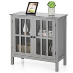 Costway Storage Buffet Cabinet Glass Door Sideboard Console Table