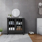 Costway Storage Buffet Cabinet Glass Door Sideboard Console Table