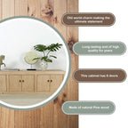 Capri Media Cabinet 6 Doors, Weathered Natural Pinewood 87x16x28H