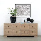 Capri Chest of Drawers Weathered Natural Pine 88x18x35H