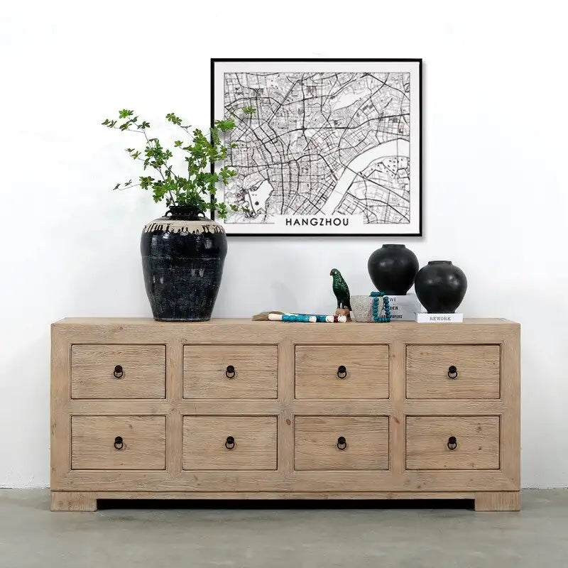 Capri Chest of Drawers Weathered Natural Pine 88x18x35H