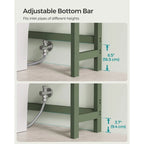 3-Tier Tall Freestanding Wicker Over-the-Toilet Storage Organizer with 3 Hight Adjustable Middle Shelf