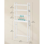 3-Tier Tall Freestanding Wicker Over-the-Toilet Storage Organizer with 3 Hight Adjustable Middle Shelf