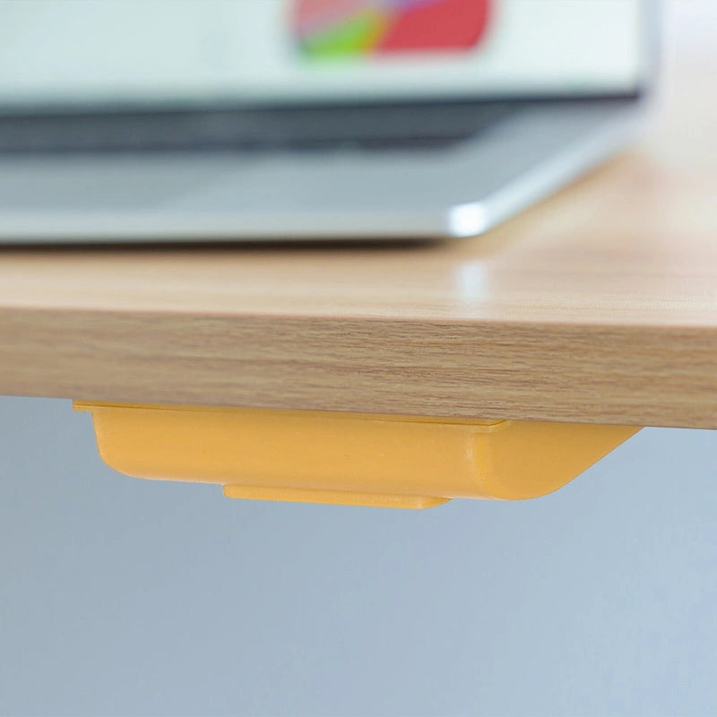 4 Pcs Self-Adhesive Under Desk Drawer for Standing Desk Office, Large - 10.04 x 7.87 x 1.65 inches