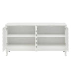 Arched Wavy Pattern Doors Elegant Sideboard with Adjustable Shelves