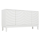 Arched Wavy Pattern Doors Elegant Sideboard with Adjustable Shelves