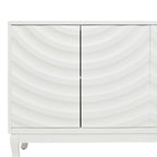 Arched Wavy Pattern Doors Elegant Sideboard with Adjustable Shelves