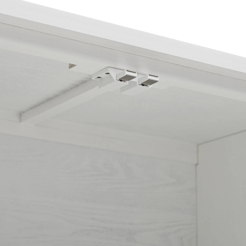 Arched Wavy Pattern Doors Elegant Sideboard with Adjustable Shelves