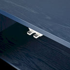 Arched Wavy Pattern Doors Elegant Sideboard with Adjustable Shelves