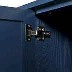 Arched Wavy Pattern Doors Elegant Sideboard with Adjustable Shelves