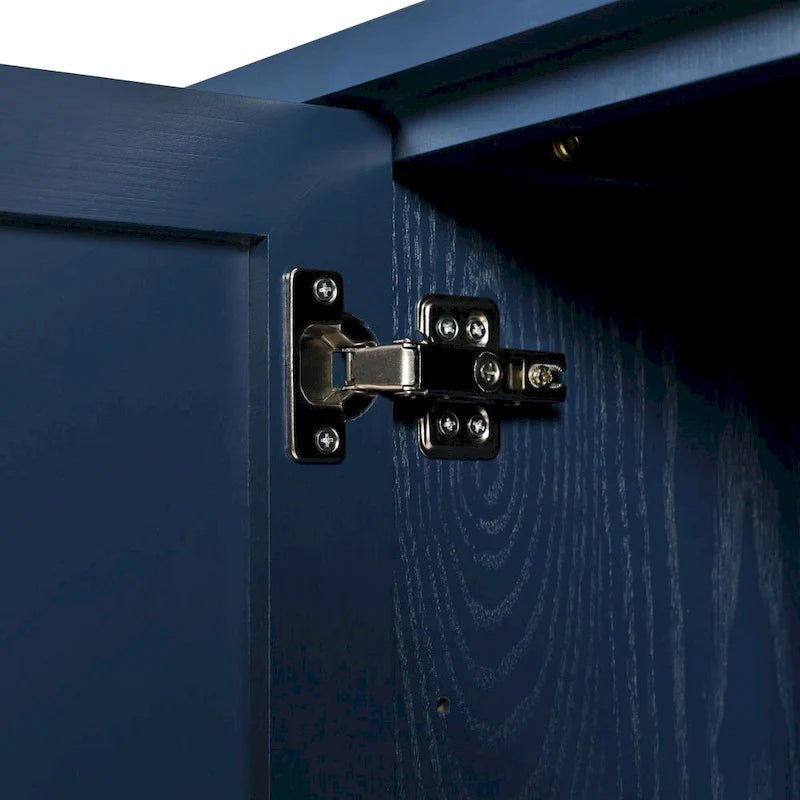 Arched Wavy Pattern Doors Elegant Sideboard with Adjustable Shelves