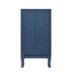 Arched Wavy Pattern Doors Elegant Sideboard with Adjustable Shelves