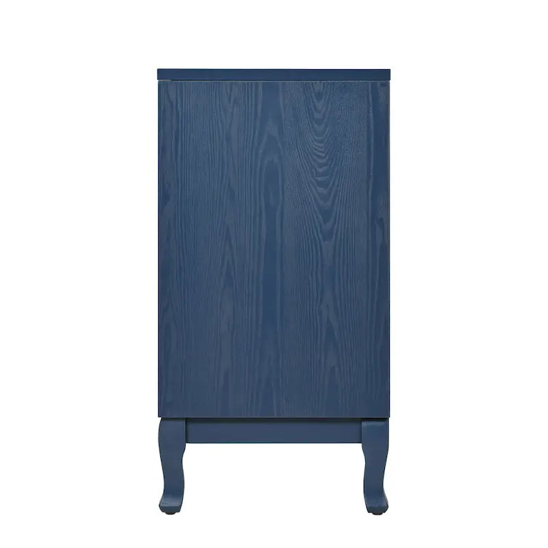 Arched Wavy Pattern Doors Elegant Sideboard with Adjustable Shelves