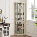 Illuminated Corner Cabinet  Elegant Display for Collectibles, Wine & Glassware  Built-In Lighting