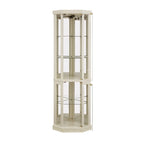 Illuminated Corner Cabinet  Elegant Display for Collectibles, Wine & Glassware  Built-In Lighting